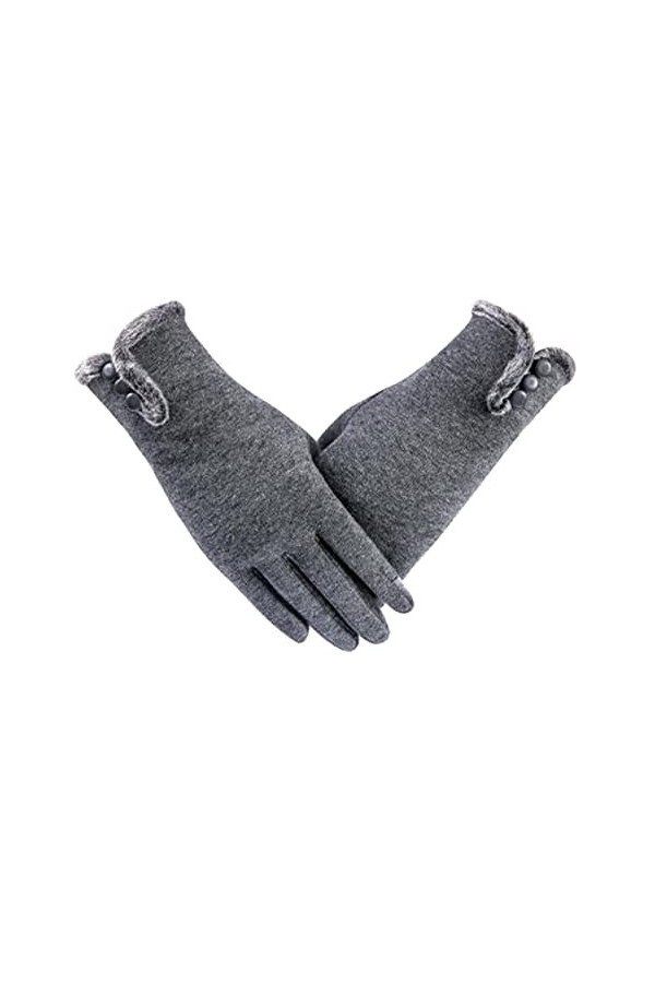 Écran Tactile Singulière Point Gants Ski Bicyclette Gants Chauds en Plein Air pour Les Femmes Noir Taille Unique