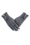 Écran Tactile Singulière Point Gants Ski Bicyclette Gants Chauds en Plein Air pour Les Femmes Noir Taille Unique