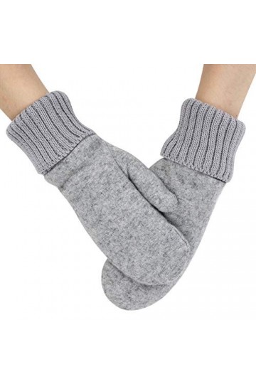IBLUELOVER Moufle Femme Gants Hiver Chauds Gants Thermique en suède et Tricoté Laine Gants élégance Mignon Simple Moufle Coul