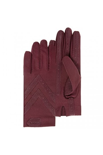 Gants femme en tissu extensible et compatibles écrans tactiles - rouge bordeaux - taille unique