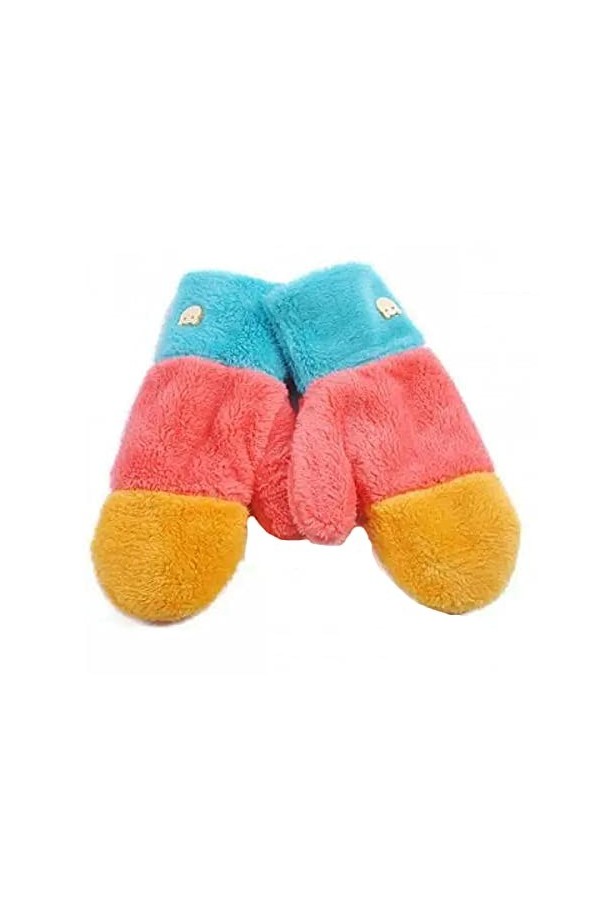 Gants dhiver pour femmes, moufles en peluche thermo-souple et mignon, doigts complets pour femmes et filles par temps froid