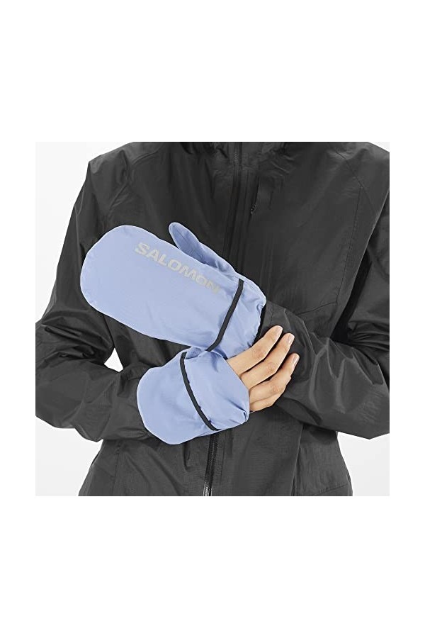 Salomon Gants Bonatti Waterproof Unisexe, avec Moufle Rabattables, pour La Course à Pied, Randonné et Marche,