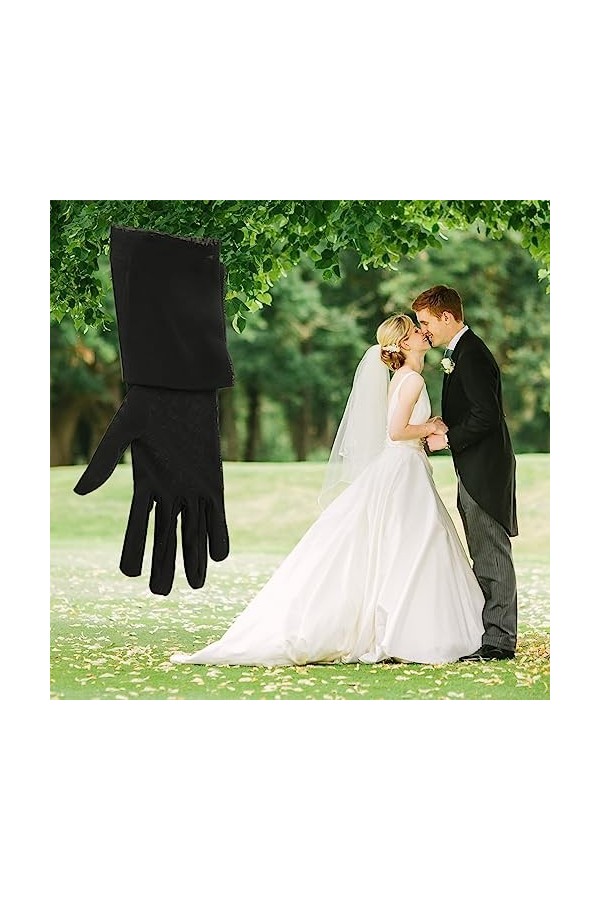 Long Gant Noir Tulle Femme Coude Sexy Gants Nylon Mitaine Femme Sans Couture Opéra Transparent Elégant Gants Longs Moufles Po