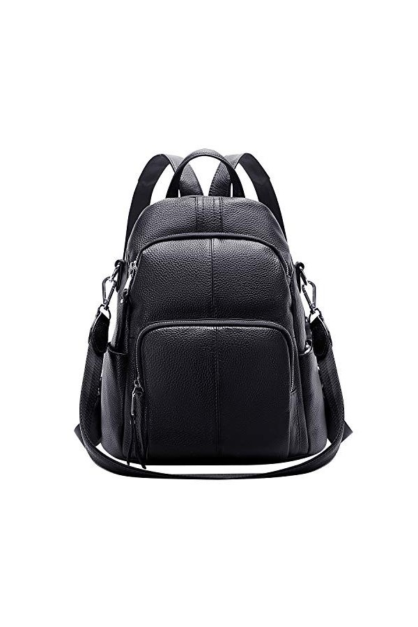 ALTOSY Sac à Dos Femme Cuir Véritable Anti-vol Mode Loisir College Sac porté Épaule S81, Caramel 