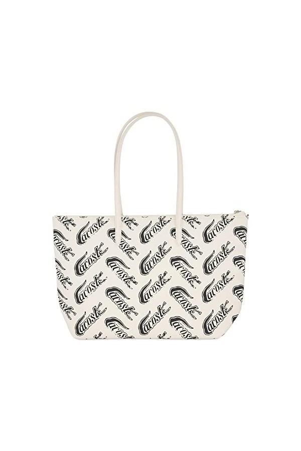 Lacoste grand sac cabas L.12.12 Concept Croc Femme Farine Sinople