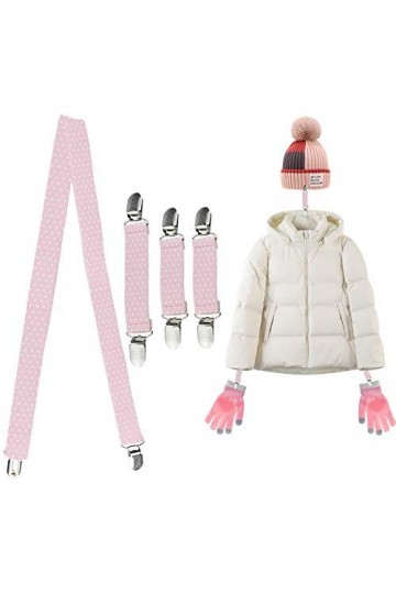 KLYNGTSK 4PCS Pinces pour Mitaines et Pinces à Chapeau, Clips de Mitaines 3 Tailles Clips à Gants Enfants Pinces Élastiques p