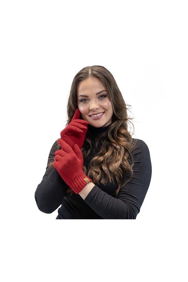 VIVISENCE Gants Classique Pour Hiver 7014R, Ecru,UNI
