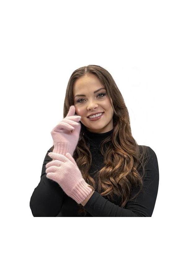 VIVISENCE Gants Classique Pour Hiver 7014R, Ecru,UNI