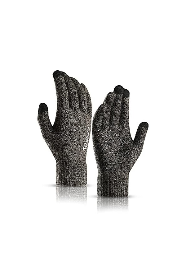 TRENDOUX Gants Tactiles Homme Femme, Chauds Tactiles Smartphone à Ecran, Gants Sport Antidérapants Textile Conduite Escalade 