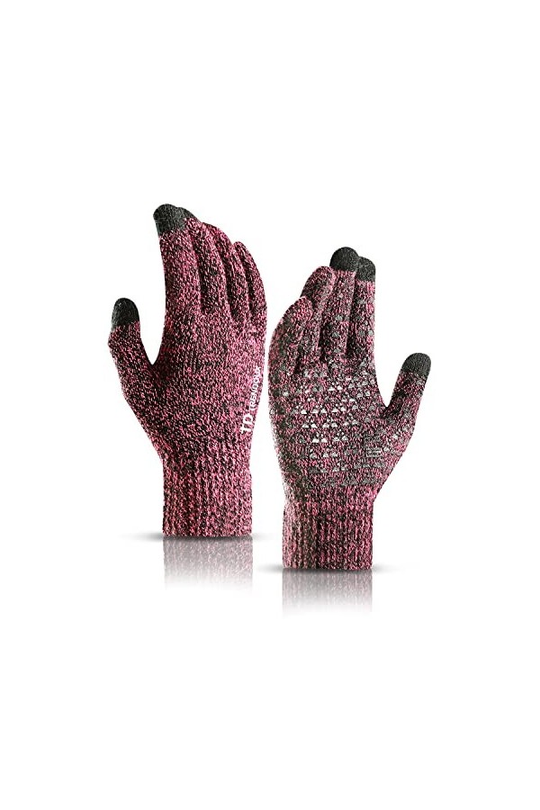 TRENDOUX Gants Tactiles Homme Femme, Chauds Tactiles Smartphone à Ecran, Gants Sport Antidérapants Textile Conduite Escalade 