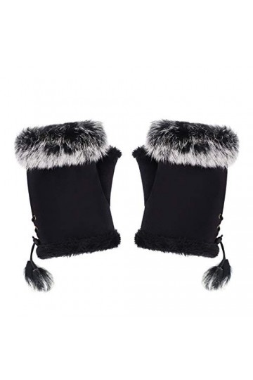 Mitaines Femmes Gants dhiver Épaisses Chauds Moufle Doux Confort Gants en suède avec Faux Fourrure Gloves pour Ski Moto Vélo