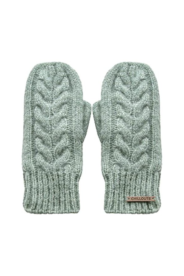 CHILLOUTS Gants Simone Moufles dhiver, Gris Clair, Taille Unique Femme