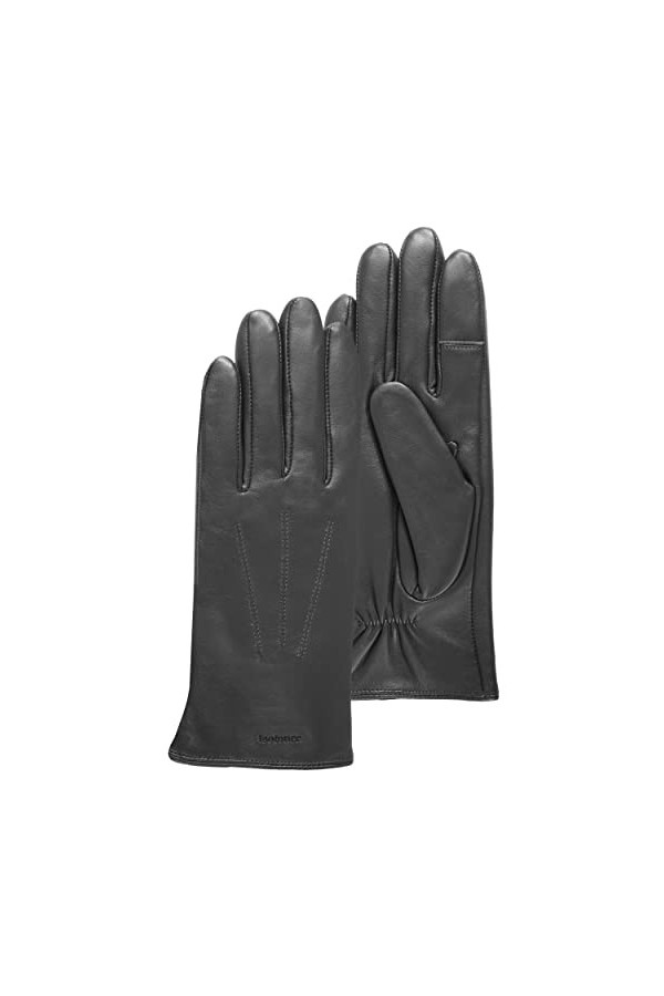Isotoner Gants femme tactiles en cuir de mouton - doublés polaire