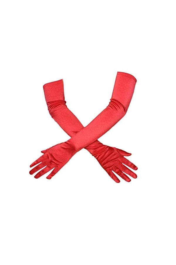 Longue Gants De Soirée Blanc Gant Longs Satin en Coude Style Annee 1920 Moufles Femme élégants et Sexy Accessoires pour Femme