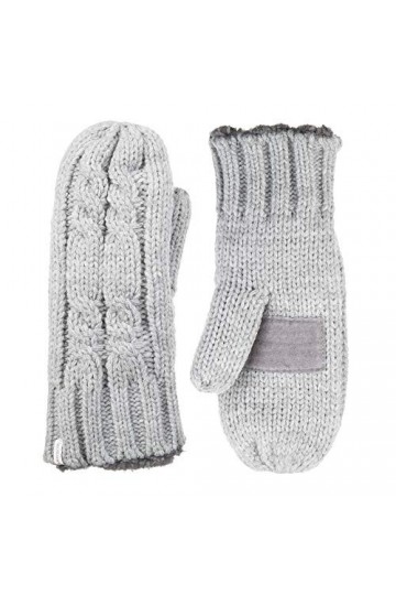 isotoner Women’s Chunky Cable Knit Cold Weather Mittens with Warm, Soft Lining