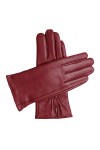 Downholme - Gants Cuir Classique pour Femme avec Doublure en Cachemire Noir, M 
