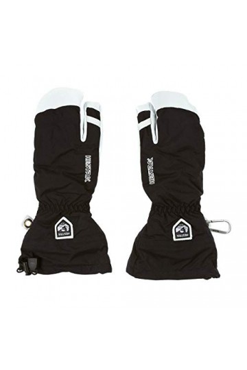 HESTRA Gants de Ski pour Homme et Femme : Gants dhiver Coupe-Vent et imperméables en Cuir armée, Noir, Taille 11