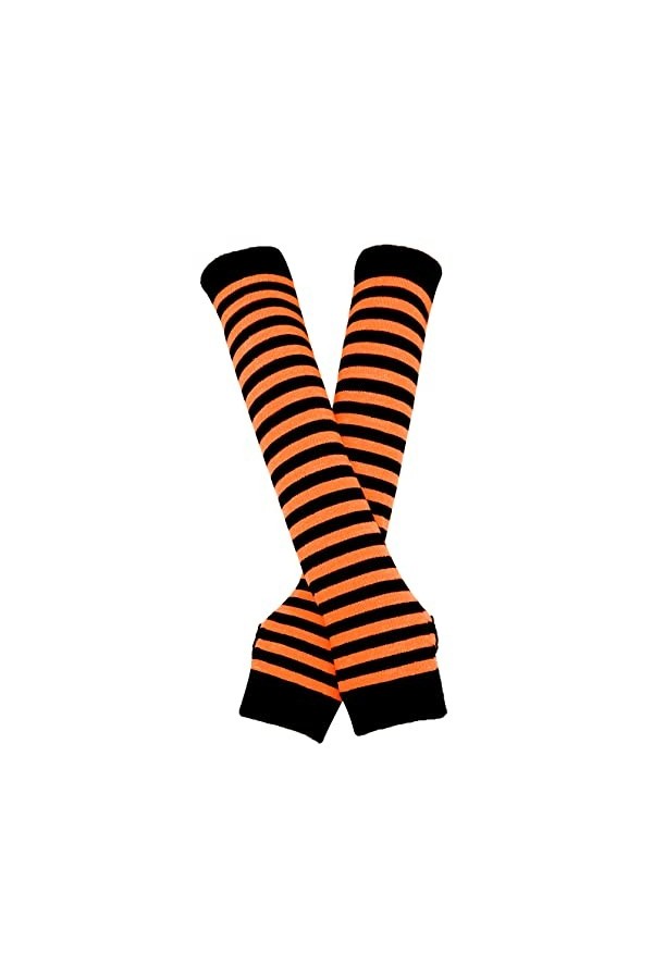 Bienvenu Lot de mitaines chaudes et de chaussettes hautes rayées pour femme, rose clair, taille unique