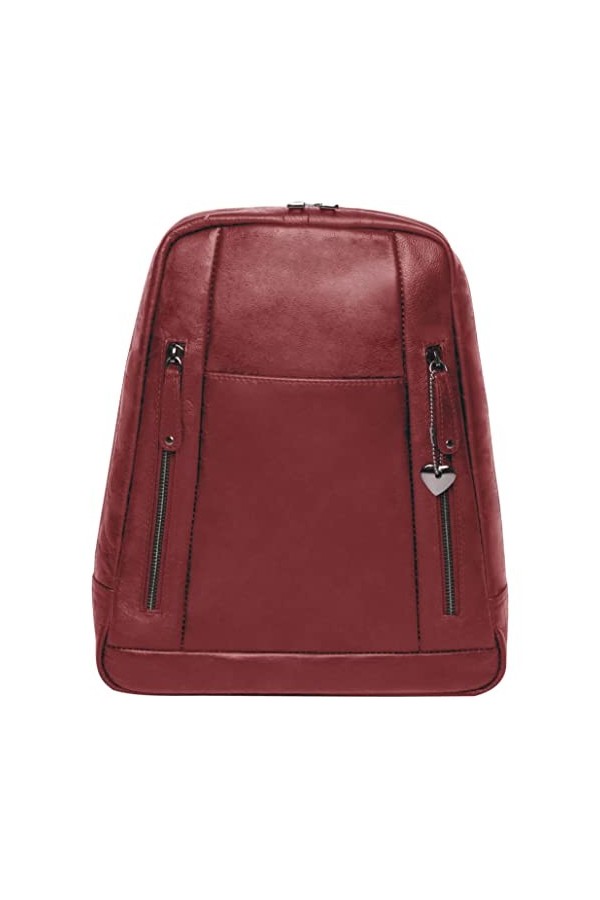 Josephine Osthoff 139 Sac à dos pour femme en cuir véritable avec 3 modes de transport, Noir , Taille Unique