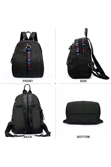 Sac à Dos pour Femme/Fille Anti-vol Sacs À Bandoulière Noir PU cuir Sac a Main dos En Nylon Petit Imperméable Sacs Femmes Vin