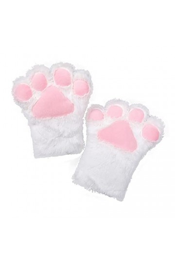 cosplay animal blanc chat loup ours lapin chien renard pattes griffes gants mitaines Halloween noël cosplay fête costume dégu
