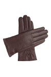 Downholme - Gants Cuir pour Femme avec Doublure en Cachemire pour Ecran Tactile Noir, L 