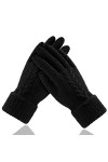 Achiou Gants dhiver pour femme, gants chauds pour écran tactile, gants tricotés doux et épais avec doublure en polaire, kaki
