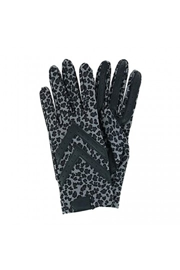 Isotoner Gants de conduite dhiver sans doublure en élasthanne pour écran tactile pour femme, imprimé léopard, small/medium
