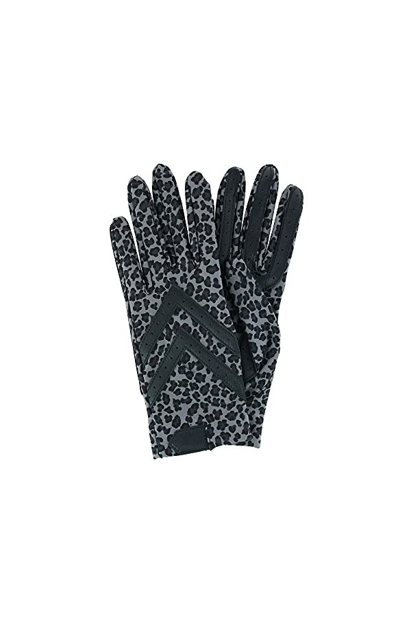 Isotoner Gants de conduite dhiver sans doublure en élasthanne pour écran tactile pour femme, imprimé léopard, small/medium