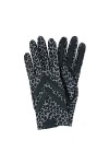 Isotoner Gants de conduite dhiver sans doublure en élasthanne pour écran tactile pour femme, imprimé léopard, small/medium