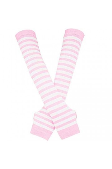 Orcle Mitaines longues en tricot pour femme avec trou pour le pouce - - taille unique