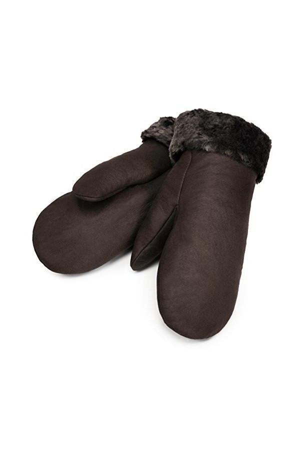 CHRIST Mitaines en peau d’agneau de WERNER longues mitaines chaudes unisexes en fourrure véritable, gants d’hiver pour femmes