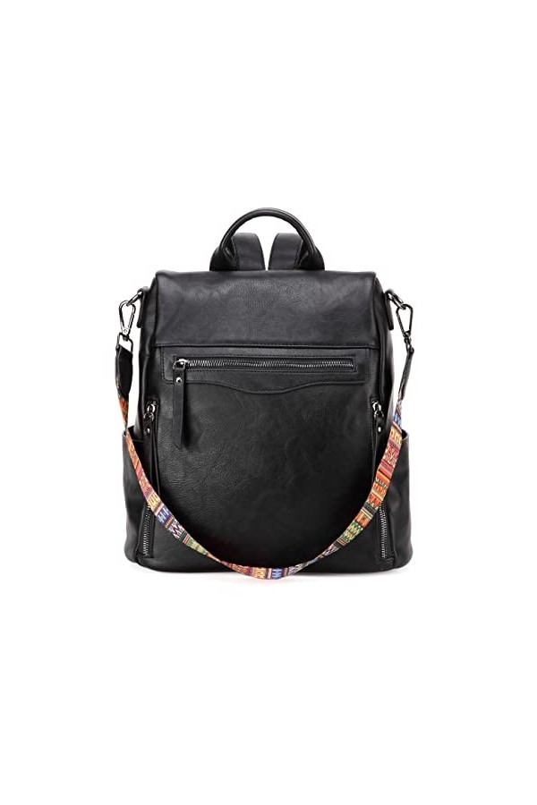 RAVUO Sac à Dos Femmes,Anti-vol Sac a Dos en Cuir PU Mode Sac à Dos pour Dames Convertible Sac à Dos Cartables Trois Façons