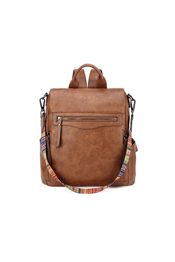 RAVUO Sac à Dos Femmes,Anti-vol Sac a Dos en Cuir PU Mode Sac à Dos pour Dames Convertible Sac à Dos Cartables Trois Façons