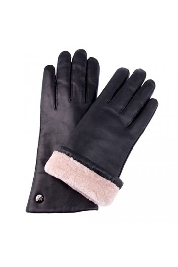 Hand Gewand by Weikert Gants exclusifs en cuir nappa dagneau doublés en laine dagneau mérinos avec écran tactile longue cou