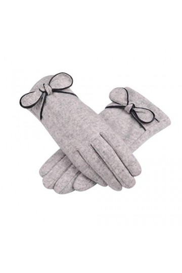 DEBAIJIA Gants en Cashmire Laine Épais Thermique Écran Tactile, Mode Élégant pour Fille Femme, Gant Idéal avec Couche de Velo
