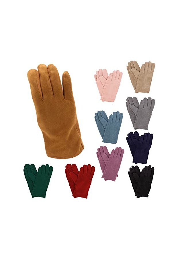 Trendcool - Gants dhiver pour femme Taille unique. Gants tactiles pour mobile. Fins et élégants. Gants chauds, pour le froid