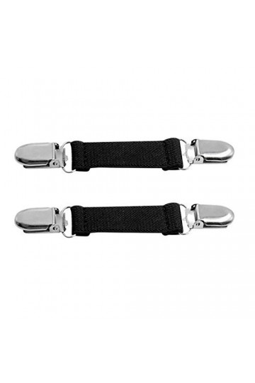 Paire de pinces à moufles en acier inoxydable pour gants et moufles élastiques pour enfants