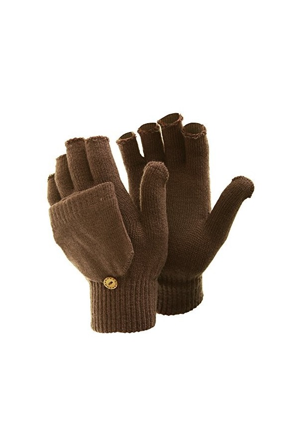 Floso - Mitaines avec capuchon - Femme Taille unique Marron 