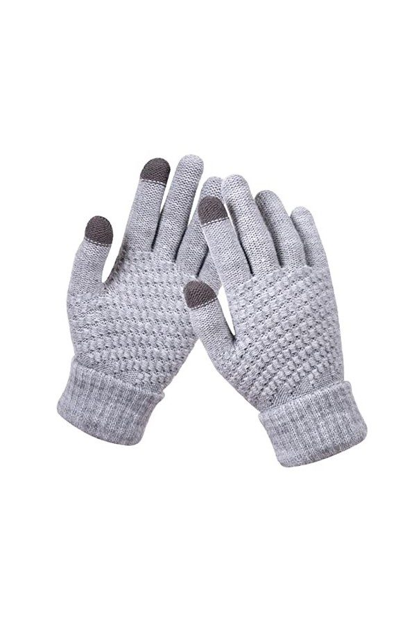 Gants Mitaines Femmes Créatifs Gants Tricotés Flocon de Neige Hommes et Mobile Avec Ecran Adulte Impression Téléphone Gants C