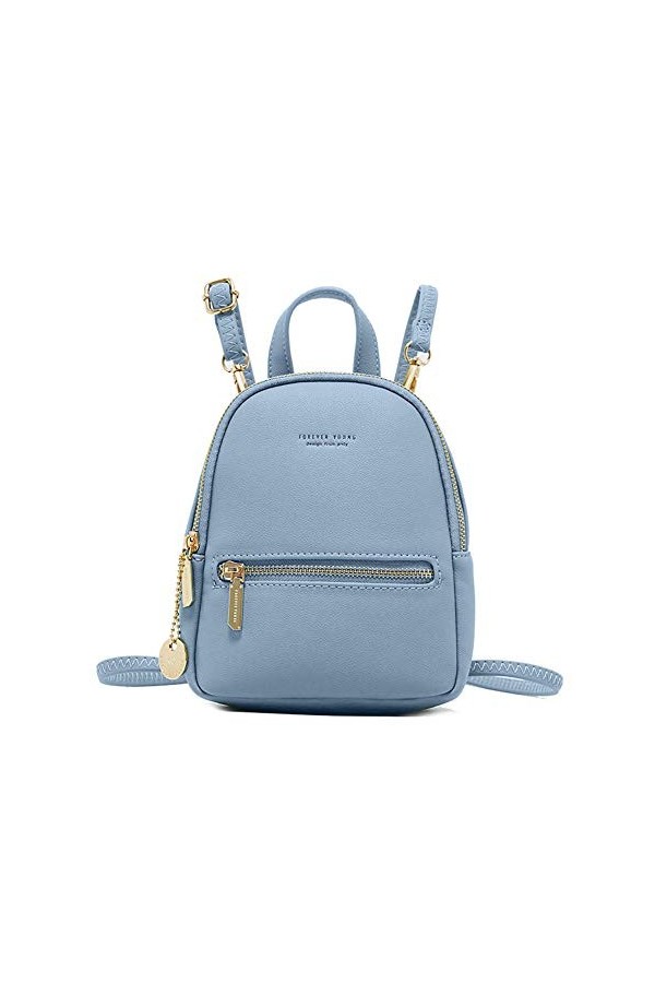 Katech Petit Sac à Dos Femme, Cuir PU Mini Sac à Dos pour Femme Portefeuilles Backpack, Petit Sac à Main pour Ados Filles Dam