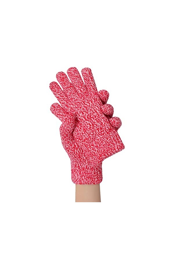 STKOOBQ Ensemble gants et écharpe rembourrés en laine pour femme Automne Hiver Couleur unie Taille C, Taille unique 
