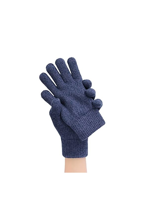 STKOOBQ Ensemble gants et écharpe rembourrés en laine pour femme Automne Hiver Couleur unie Taille C, Taille unique 