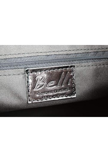 Belli Sac à dos en cuir italien classique 2 en 1 pour femme - 28 x 28 x 8 cm l x H x P , zébré, taille unique