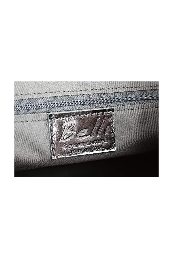 Belli Sac à dos en cuir italien classique 2 en 1 pour femme - 28 x 28 x 8 cm l x H x P , zébré, taille unique