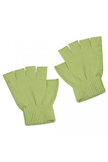 Mitaines tricotées pour femme - Mitaines tricotées - Mitaines dhiver - Chauffe-pouls avec trou pour les pouces, vert, taille