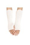 liaddkv Femmes Automne et Hiver Vernis Normal Multicolore Laine Long Rayé Mitaines Mitaines Hiver Gants Femmes Écran Tactile,