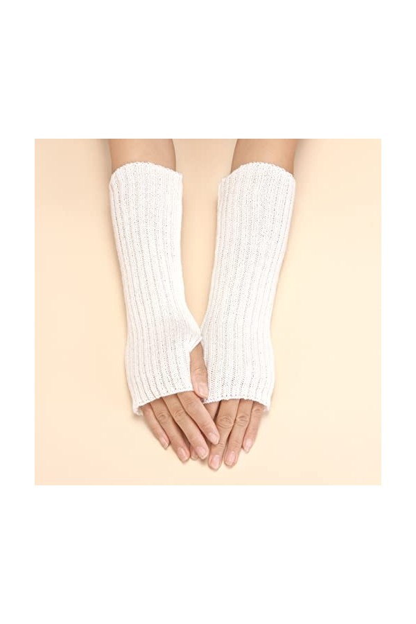 liaddkv Femmes Automne et Hiver Vernis Normal Multicolore Laine Long Rayé Mitaines Mitaines Hiver Gants Femmes Écran Tactile,