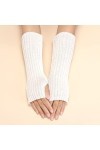 liaddkv Femmes Automne et Hiver Vernis Normal Multicolore Laine Long Rayé Mitaines Mitaines Hiver Gants Femmes Écran Tactile,