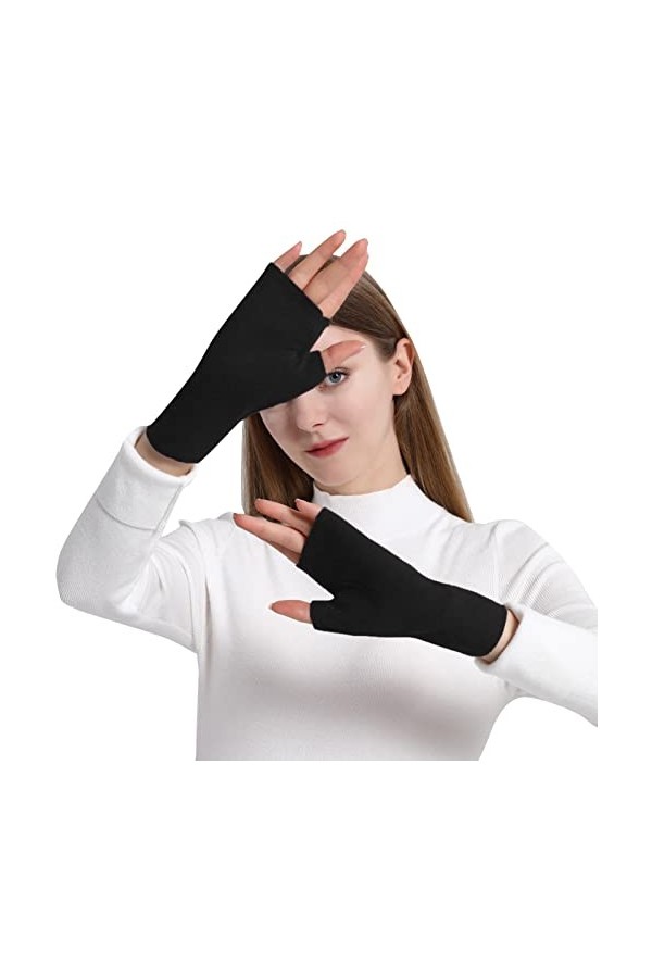 Gefomuofe Mitaines Mitaines Mitaines Femme Fille Velours Femme Hiver Chaud Haute Élastique Gants Minces Écran Tactile Gants É